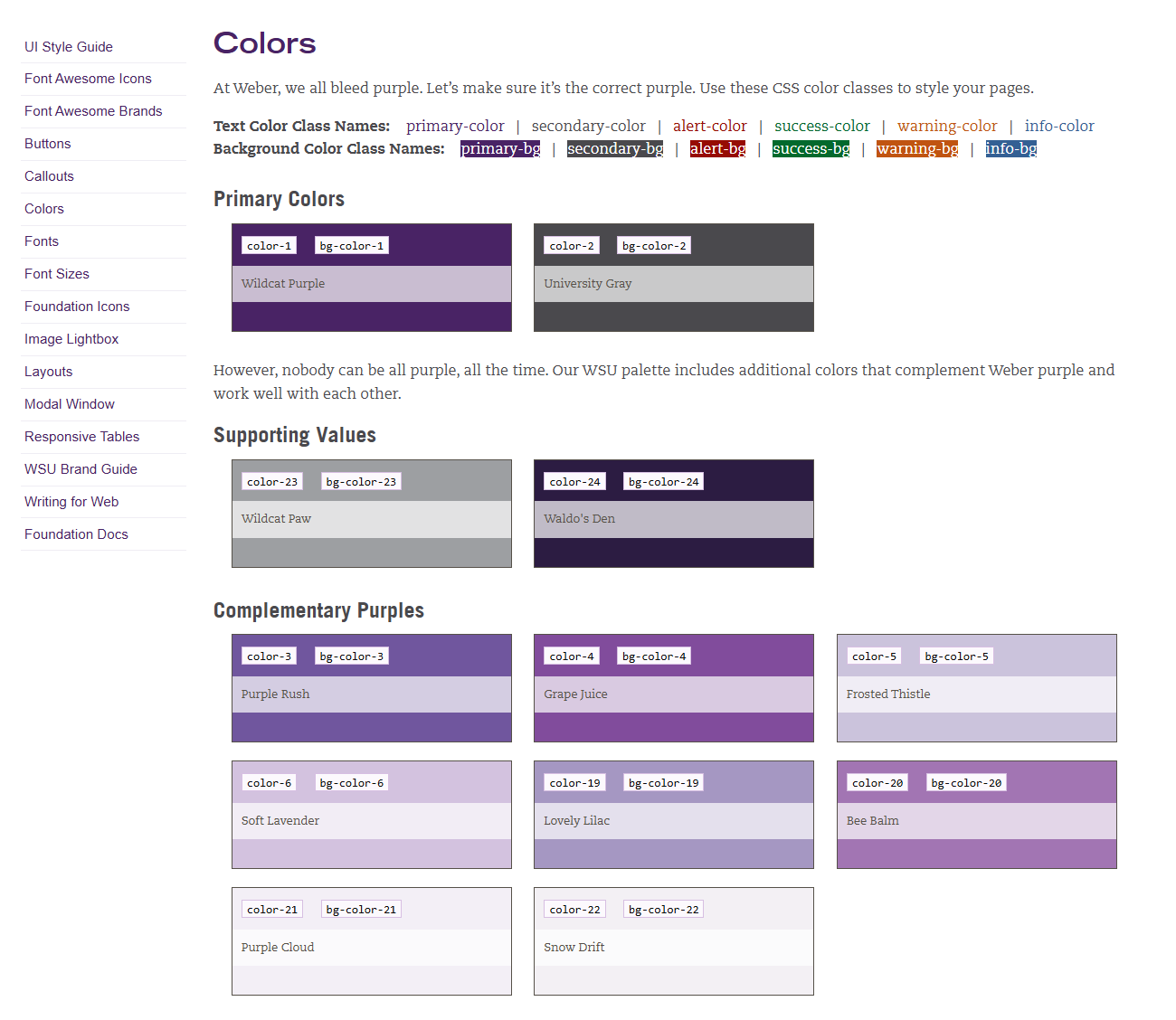 System Branding Palette Page Mapping design variables directly to global CSS files.